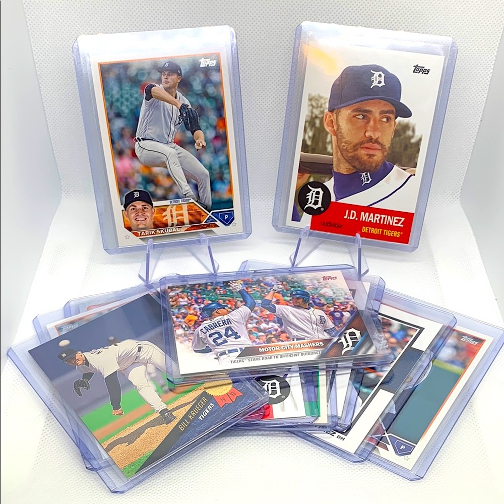 Detroit Tigers MLB Topps 11 Card Lot Skubal Martinez Cabrera In Cases Perfect!!